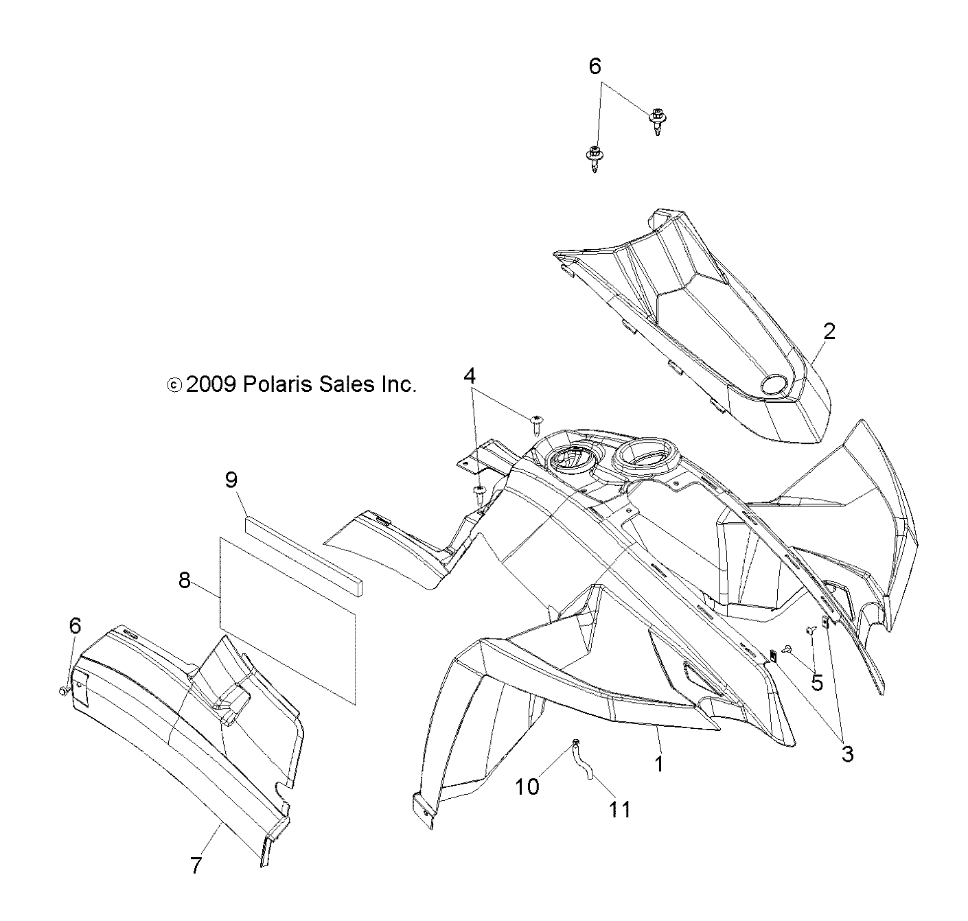 BODY, FRONT CAB - A11NG50FA (49ATVCAB10TBLZR)
